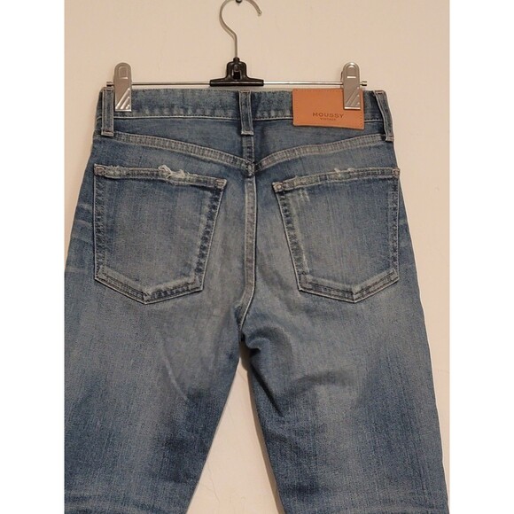 Moussy Vintage Skinny Jeans Women's 23 Medium Wash 24x25 Distressed Japanese - Picture 6 of 13